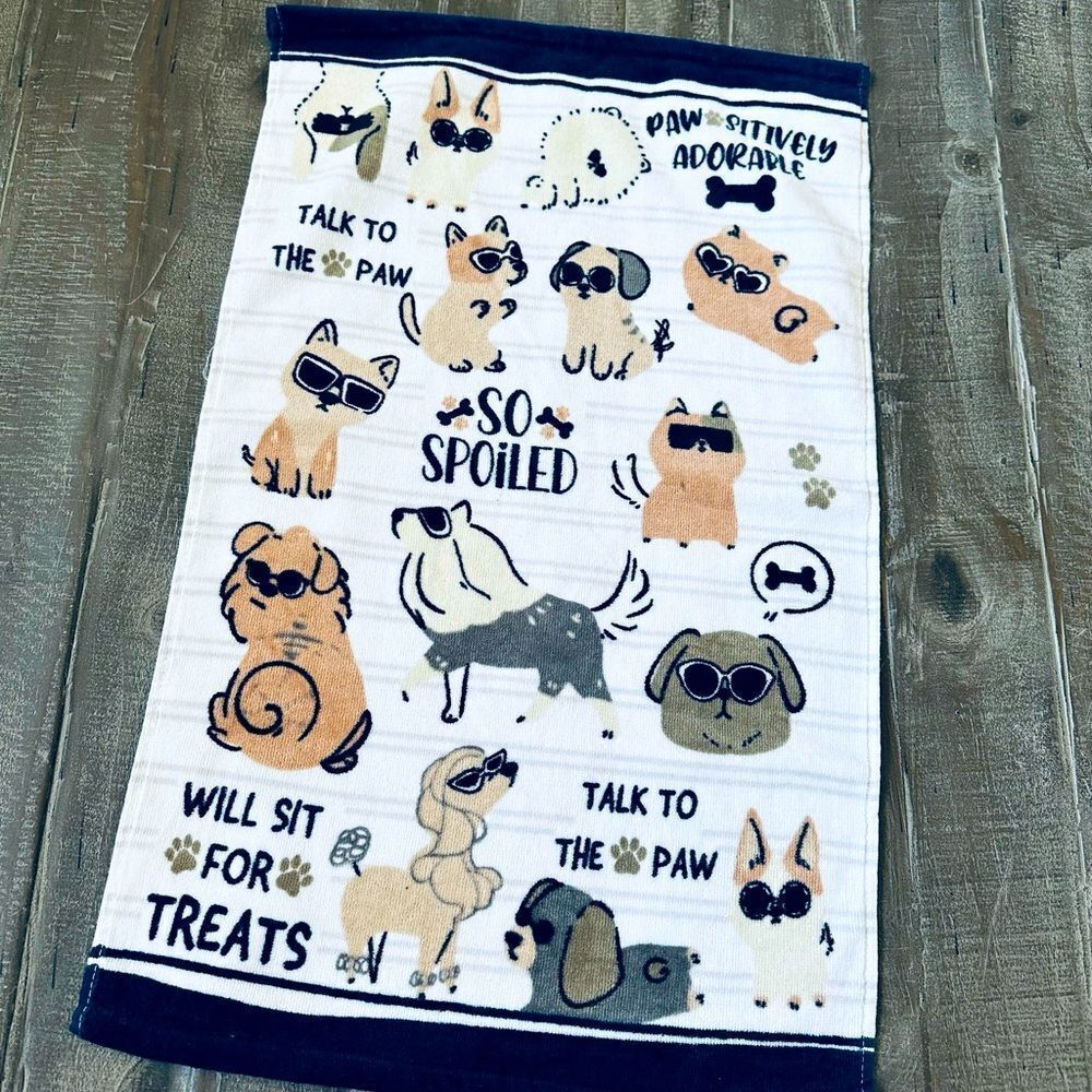 Cool Dogs in Sunglasses Print Bath Hand Towel